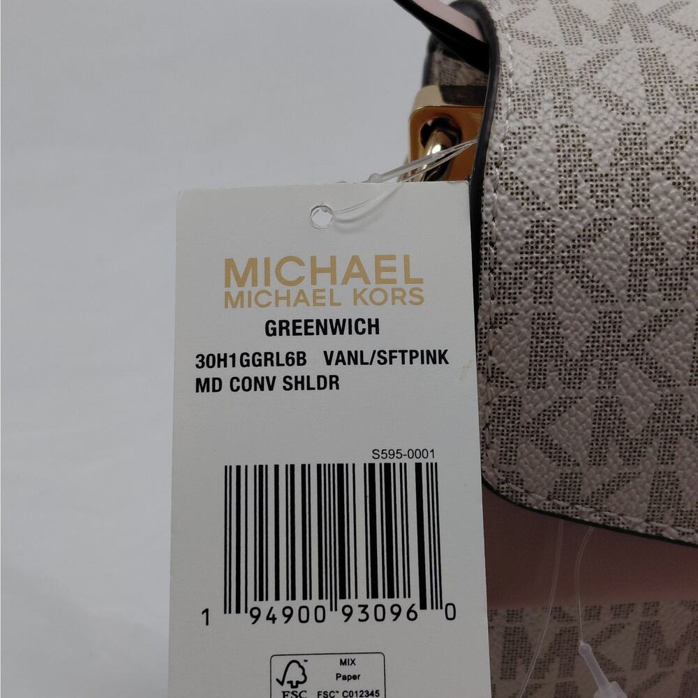 Michael Kors Logo Shoulder Bag Handbag Purse Wedding Party Quiet Luxury Coquette - Picture 6 of 14